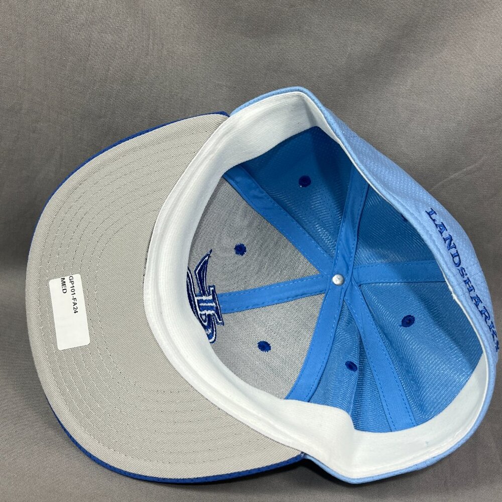 Land Sharks Travel Baseball The Game Pro Flex Fit M Hat Cap Blue Stretch Mens - Picture 14 of 14